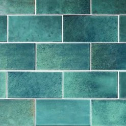 LuxeCraft Arteko 3 in. x 6 in. Glazed Ceramic Handmade Green Subway Tile (12.5 sq. ft./case) by Daltile