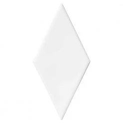 LuxeCraft Handmade White Rhombus 3 in. x 6 in. Glazed Wall Ceramic Tile (5.04 sq. ft./Case) by Daltile -Daltile Sales Store handmade white daltile ceramic tile lc1536harhd1p2 4f 1000