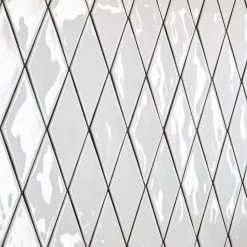 LuxeCraft Handmade White Rhombus 3 in. x 6 in. Glazed Wall Ceramic Tile (5.04 sq. ft./Case) by Daltile -Daltile Sales Store handmade white daltile ceramic tile lc1536harhd1p2 c3 1000