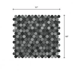 Decor Accents Hanlon Bee 10 in. x 11 in. x 8 mm Porcelain Penny Round Mosaic Floor and Wall Tile (0.83 sq. ft./Each) by Daltile -Daltile Sales Store hanlon bee daltile mosaic tile st2911pnyccms1p 66 1000