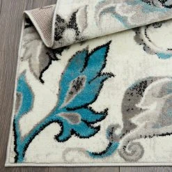 Boho Odesa Ivory/Aqua 8 ft. x 10 ft. Floral Area Rug by Home Dynamix -Daltile Sales Store ivory aqua home dynamix area rugs 1 hd6200 128 4f 1000