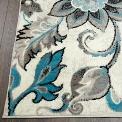 Boho Odesa Ivory/Aqua 8 ft. x 10 ft. Floral Area Rug by Home Dynamix -Daltile Sales Store ivory aqua home dynamix area rugs 1 hd6200 128 c3 1000