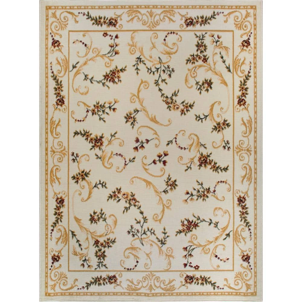 Optimum Ivory/Beige 8 ft. x 10 ft. Floral Indoor Area Rug by Home Dynamix 3 Optimum Ivory/Beige 8 ft. x 10 ft. Floral Indoor Area Rug by Home Dynamix