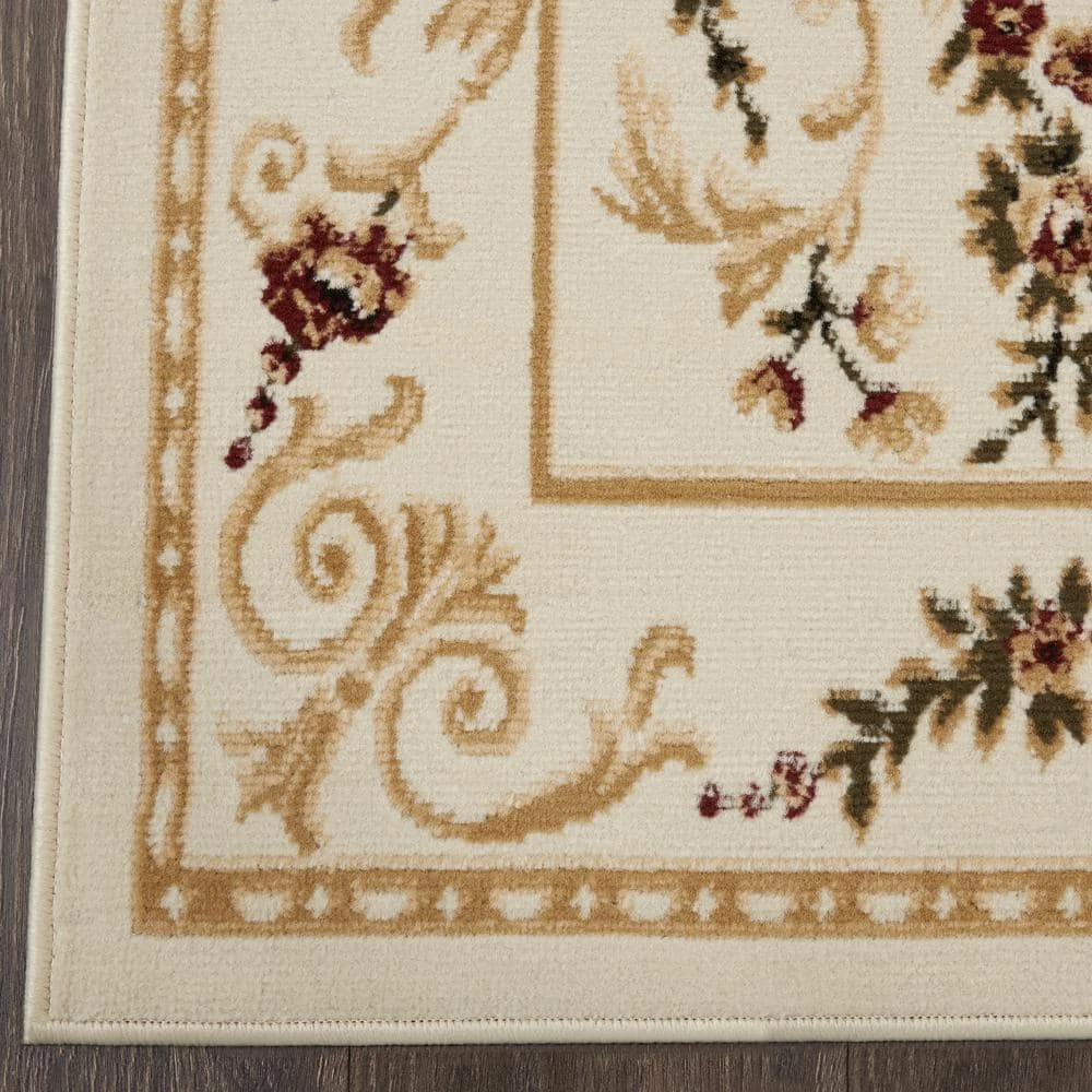 Optimum Ivory/Beige 8 ft. x 10 ft. Floral Indoor Area Rug by Home Dynamix 5 Optimum Ivory/Beige 8 ft. x 10 ft. Floral Indoor Area Rug by Home Dynamix - Image 3