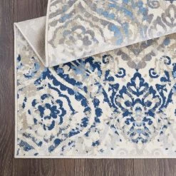 Melrose Audrey Ivory/Blue 9 ft. x 12 ft. Medallion Area Rug by Home Dynamix -Daltile Sales Store ivory blue home dynamix area rugs 10 7060 682 44 1000