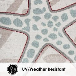 Marine Coral Navy Ivory/Blue 8 ft. x 10 ft. Starfish Indoor/Outdoor Area Rug by Home Dynamix -Daltile Sales Store ivory blue home dynamix outdoor rugs 1 18386 102 40 1000