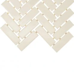 Restore Ivory 9 in. x 12 in. Glazed Ceramic Herringbone Mosaic Tile (0.6 sq. ft./each) by Daltile -Daltile Sales Store ivory daltile ceramic tile k17513herms1p2 1d 1000
