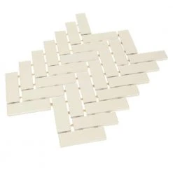 Restore Ivory 9 in. x 12 in. Glazed Ceramic Herringbone Mosaic Tile (0.6 sq. ft./each) by Daltile -Daltile Sales Store ivory daltile ceramic tile k17513herms1p2 40 1000