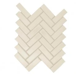 Restore Ivory 9 in. x 12 in. Glazed Ceramic Herringbone Mosaic Tile (0.6 sq. ft./each) by Daltile