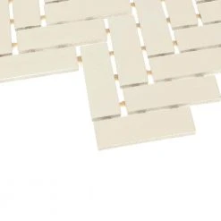 Restore Ivory 9 in. x 12 in. Glazed Ceramic Herringbone Mosaic Tile (0.6 sq. ft./each) by Daltile -Daltile Sales Store ivory daltile ceramic tile k17513herms1p2 77 1000