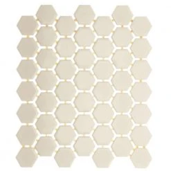 Restore Ivory 10 in. x 12 in. x Glazed Ceramic Mosaic Tile (0.81 sq. ft./each) by Daltile -Daltile Sales Store ivory daltile ceramic tile k17515hexms1p2 a0 1000