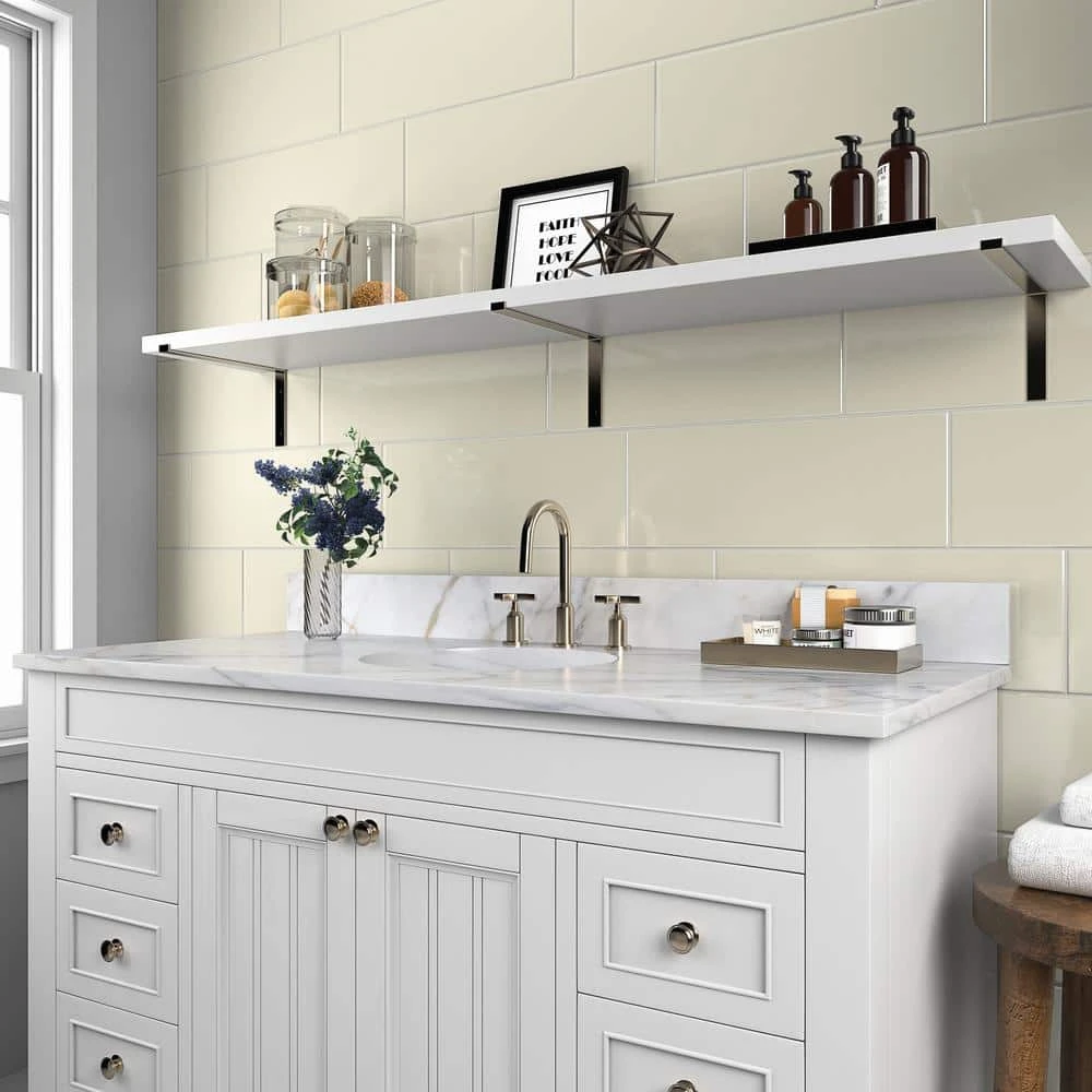 Restore Ivory 8 in. x 24 in. Glazed Ceramic Wall Tile (13.3 sq. ft./Case) by Daltile 4 Restore Ivory 8 in. x 24 in. Glazed Ceramic Wall Tile (13.3 sq. ft./Case) by Daltile - Image 2