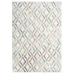 Helen Cecilia Ivory/Grey 8 ft. x 10 ft. Geometric Area Rug by Home Dynamix