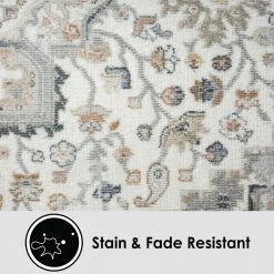 Helen Valeria Ivory/Grey 8 ft. x 10 ft. Medallion Area Rug by Home Dynamix -Daltile Sales Store ivory grey home dynamix area rugs 1 5710 123 1d 1000