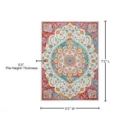 Splash Ivory/Red 5 ft. x 7 ft. Medallion Area Rug by Home Dynamix 21 Splash Ivory/Red 5 ft. x 7 ft. Medallion Area Rug by Home Dynamix -Daltile Sales Store ivory red home dynamix area rugs 2 2129 110 76 1000