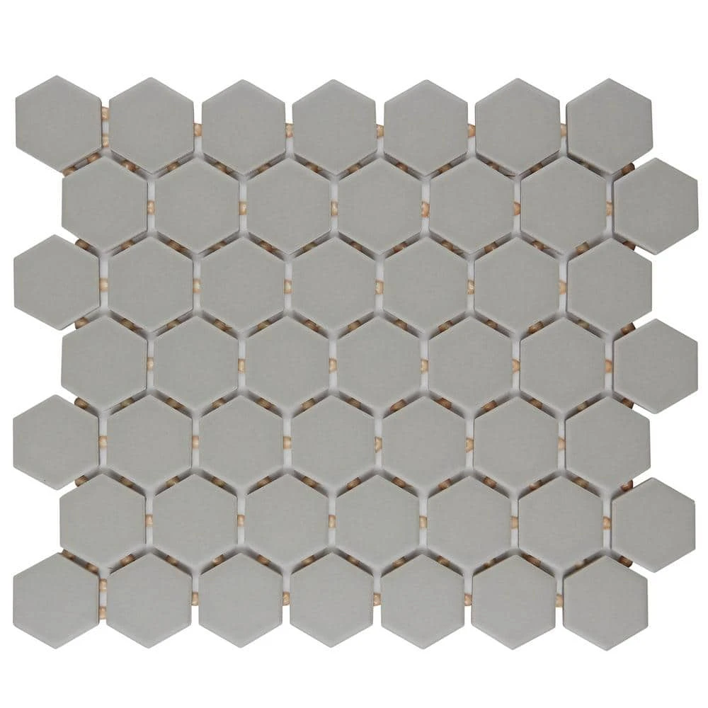 Restore Matte Natural Gray Hexagon 10 in. x 12 in. x 6mm Glazed Ceramic Mosaic Tile (0.81 sq. ft.) by Daltile 3 Restore Matte Natural Gray Hexagon 10 in. x 12 in. x 6mm Glazed Ceramic Mosaic Tile (0.81 sq. ft.) by Daltile