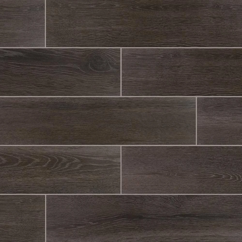 Kingsborough Midnight 8 in. x 36 in. Glazed Ceramic Wood Look Floor and Wall Tile (14.88 sq. ft./Case) by Daltile 3 Kingsborough Midnight 8 in. x 36 in. Glazed Ceramic Wood Look Floor and Wall Tile (14.88 sq. ft./Case) by Daltile