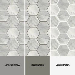 Restore Mist Honed 12 in. x 12 in. Marble Mosaic Tile (0.97 sq. ft./ piece) by Daltile -Daltile Sales Store mist daltile marble tile st832hexccms1u 1d 1000