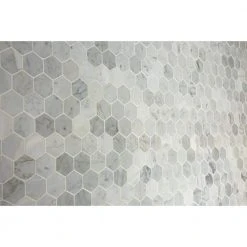 Restore Mist Honed 12 in. x 12 in. Marble Mosaic Tile (0.97 sq. ft./ piece) by Daltile -Daltile Sales Store mist daltile marble tile st832hexccms1u 77 1000