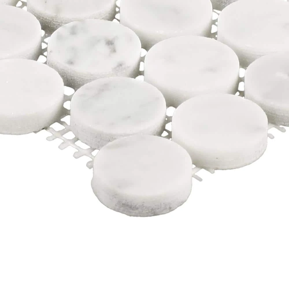 Stone Decorative Accents Mist Marble 12 in. x 11 in. Natural Stone Penny Round Mosaic Tile (9.6 sq. ft./Case) by Daltile 7 Stone Decorative Accents Mist Marble 12 in. x 11 in. Natural Stone Penny Round Mosaic Tile (9.6 sq. ft./Case) by Daltile - Image 5