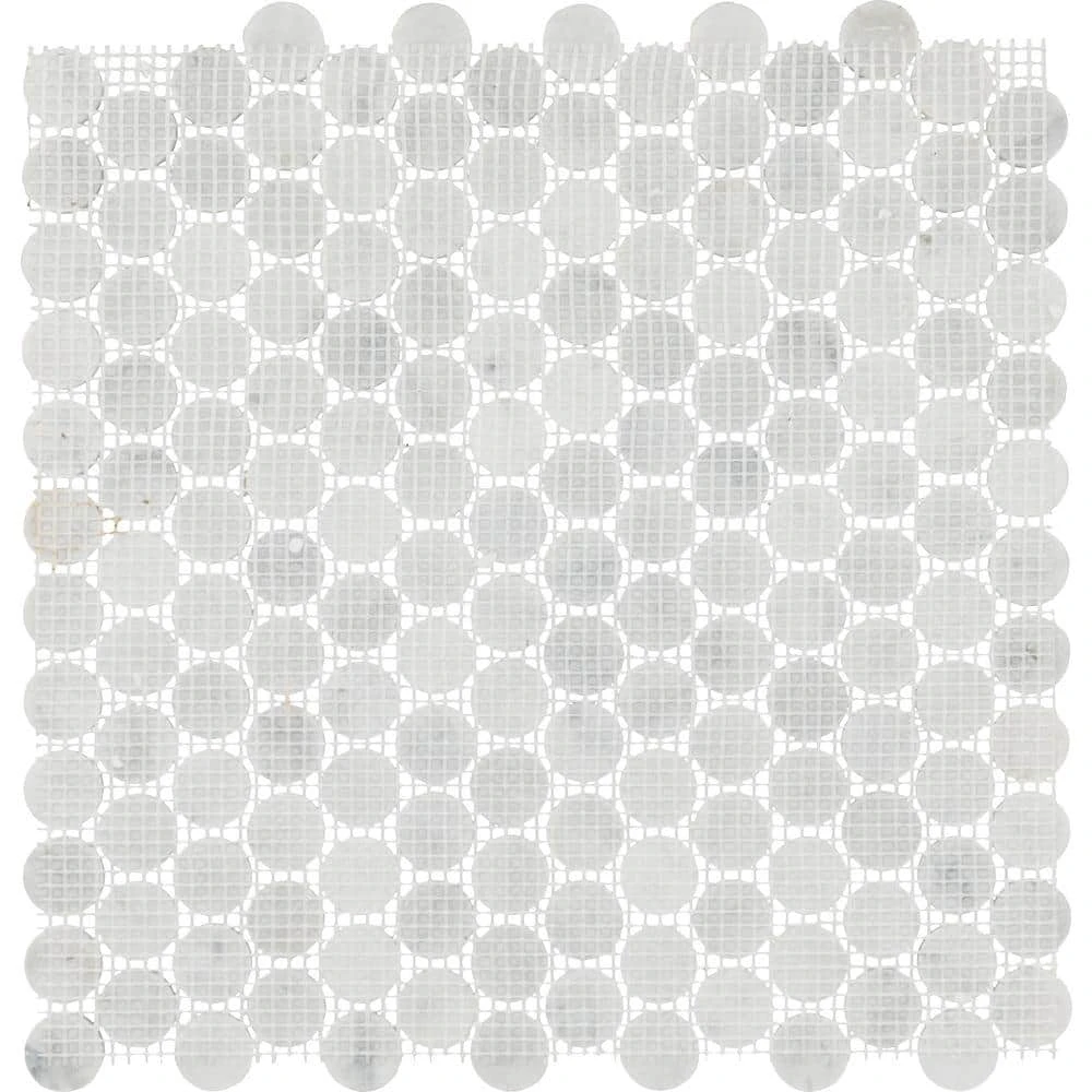 Stone Decorative Accents Mist Marble 12 in. x 11 in. Natural Stone Penny Round Mosaic Tile (9.6 sq. ft./Case) by Daltile 8 Stone Decorative Accents Mist Marble 12 in. x 11 in. Natural Stone Penny Round Mosaic Tile (9.6 sq. ft./Case) by Daltile - Image 6