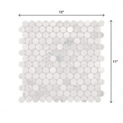 Stone Decorative Accents Mist Marble 12 in. x 11 in. Natural Stone Penny Round Mosaic Tile (9.6 sq. ft./Case) by Daltile 15 Stone Decorative Accents Mist Marble 12 in. x 11 in. Natural Stone Penny Round Mosaic Tile (9.6 sq. ft./Case) by Daltile -Daltile Sales Store mist marble daltile marble tile st52pnyrnmsccpl c3 1000