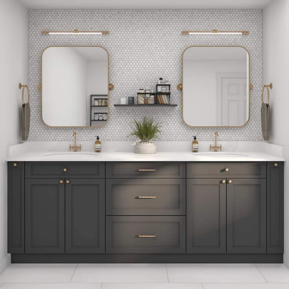 Stone Decorative Accents Mist Marble 12 in. x 11 in. Natural Stone Penny Round Mosaic Tile (9.6 sq. ft./Case) by Daltile 4 Stone Decorative Accents Mist Marble 12 in. x 11 in. Natural Stone Penny Round Mosaic Tile (9.6 sq. ft./Case) by Daltile - Image 2