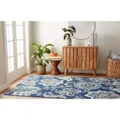 Tremont Lincoln Navy Blue/Grey 8 ft. x 10 ft. Floral Area Rug by Home Dynamix -Daltile Sales Store navy blue grey home dynamix area rugs 1n hd5714 300 a0 1000