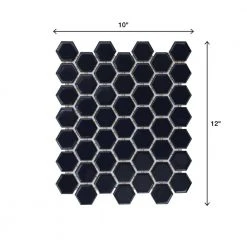 Restore Glossy Navy Hexagon 10 in. x 12 in. x 6.35 mm Glazed Ceramic Mosaic Tile (0.81 sq. ft./Each) by Daltile -Daltile Sales Store navy daltile ceramic tile k18915hexms1p2 a0 1000