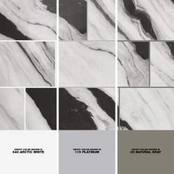 Rapport Panda Marble Polished 12 in. x 24 in. Glazed Porcelain Floor and Wall Tile (17.1 sq. ft./Case) by Daltile -Daltile Sales Store panda marble daltile porcelain tile rt201224ahd1lf 1d 1000