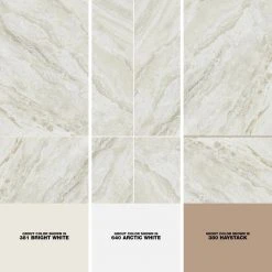 Hilllbridge Pearl White 24 in. x 24 in. Glazed Porcelain Floor and Wall Tile (15.21 sq. ft./Case) by Daltile -Daltile Sales Store pearl white daltile porcelain tile fm1124241lf 1d 1000