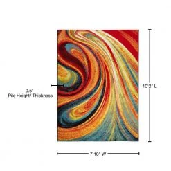 Splash Red/Blue 8 ft. x 10 ft. Abstract Area Rug by Home Dynamix -Daltile Sales Store red blue home dynamix area rugs 1 211 999 76 1000