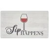 Cozy Living Sip Happens Red 17.5 in. x 30 in. Anti Fatigue Kitchen Mat by Home Dynamix -Daltile Sales Store red home dynamix kitchen mats 1 cz35 64 1000
