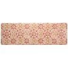Cozy Living Turkish Tile Spice Floral Red 17.5 in. x 55 in. Anti Fatigue Kitchen Mat by Home Dynamix