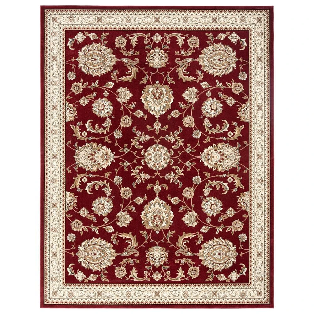 Bazaar Scarlet Red/Ivory 9 ft. x 12 ft. Medallion Area Rug by Home Dynamix 3 Bazaar Scarlet Red/Ivory 9 ft. x 12 ft. Medallion Area Rug by Home Dynamix