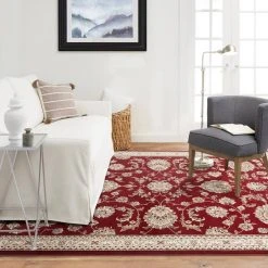 Bazaar Scarlet Red/Ivory 9 ft. x 12 ft. Medallion Area Rug by Home Dynamix 11 Bazaar Scarlet Red/Ivory 9 ft. x 12 ft. Medallion Area Rug by Home Dynamix -Daltile Sales Store red ivory home dynamix area rugs 10 17410 200 a0 1000