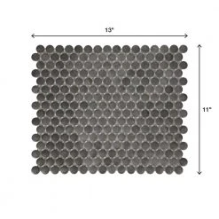 Cascade Ridge Slate 11 in. x 13 in. Glazed Ceramic Penny Round Mosaic Tile (1.06 sq. ft./Each) by Daltile -Daltile Sales Store slate daltile ceramic tile cr08pnyrdhd1p2 66 1000