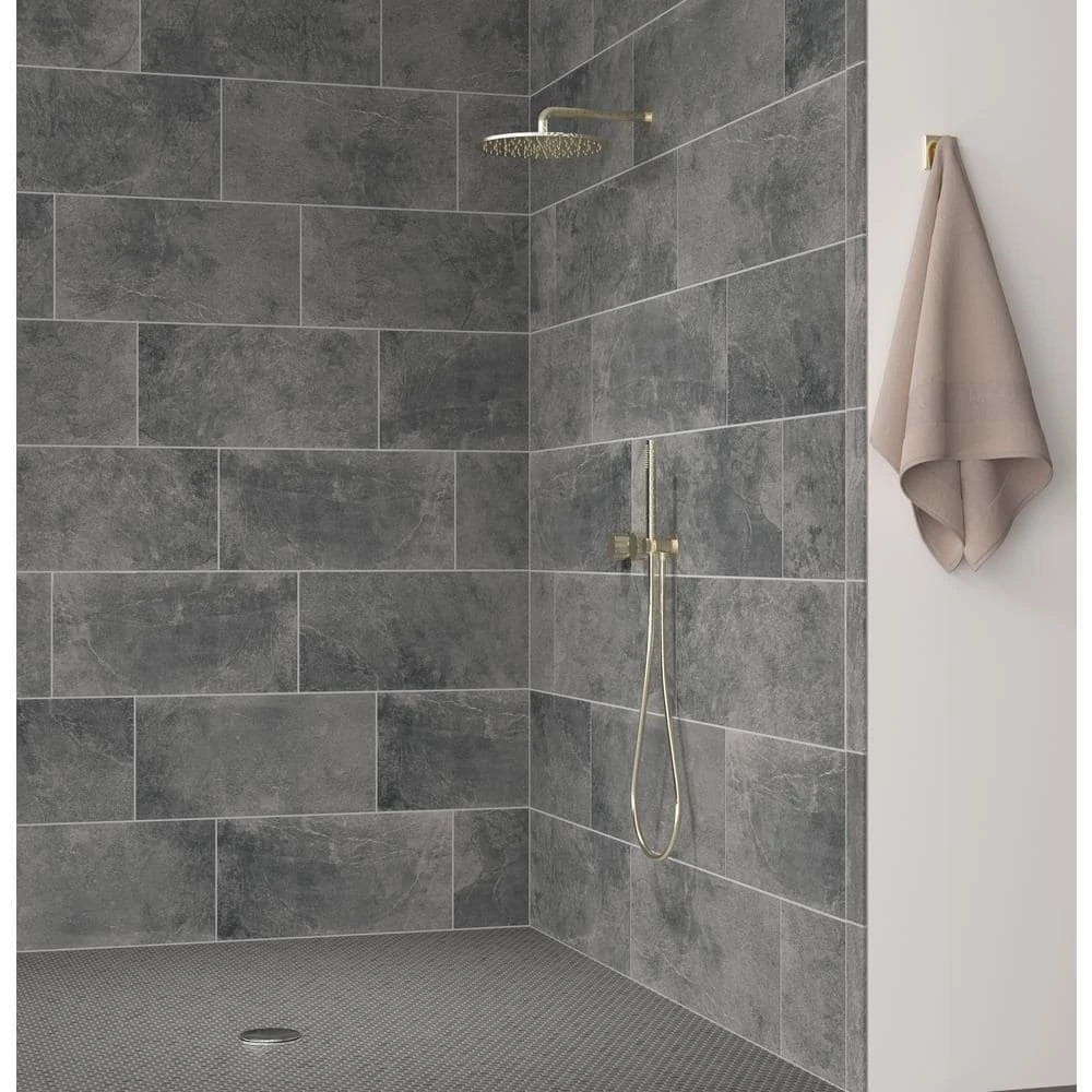 Cascade Ridge Slate Matte 3 in. x 12 in. Glazed Ceramic Bullnose Trim Tile (0.2357 sq. ft./Piece) by Daltile 4 Cascade Ridge Slate Matte 3 in. x 12 in. Glazed Ceramic Bullnose Trim Tile (0.2357 sq. ft./Piece) by Daltile - Image 2