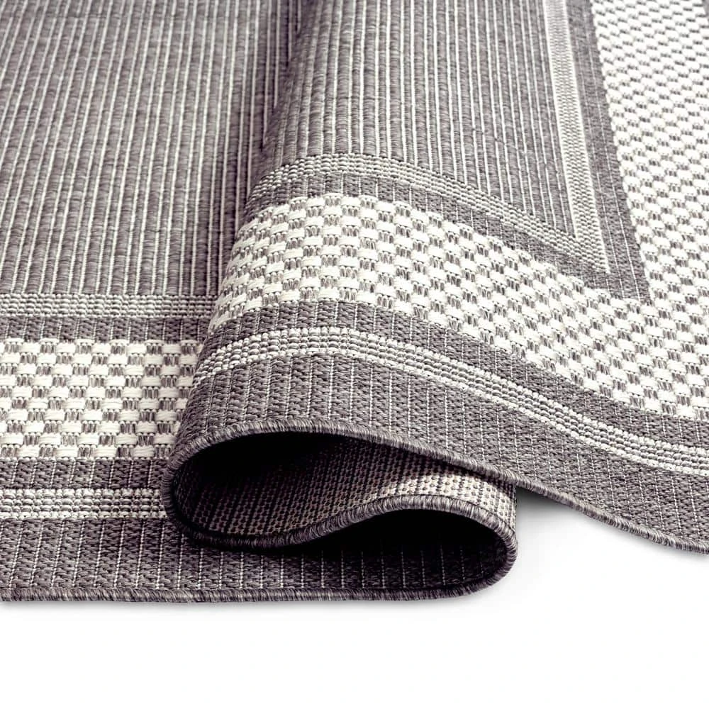 Tripoli Julie Grey/Ivory 5 ft. x 7 ft. Border Indoor/Outdoor Area Rug by Home Dynamix 9 Tripoli Julie Grey/Ivory 5 ft. x 7 ft. Border Indoor/Outdoor Area Rug by Home Dynamix - Image 7