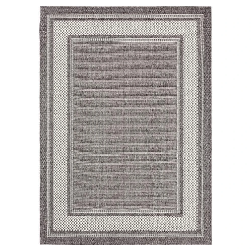 Tripoli Julie Grey/Ivory 5 ft. x 7 ft. Border Indoor/Outdoor Area Rug by Home Dynamix 3 Tripoli Julie Grey/Ivory 5 ft. x 7 ft. Border Indoor/Outdoor Area Rug by Home Dynamix