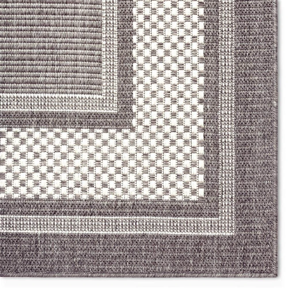 Tripoli Julie Grey/Ivory 5 ft. x 7 ft. Border Indoor/Outdoor Area Rug by Home Dynamix 8 Tripoli Julie Grey/Ivory 5 ft. x 7 ft. Border Indoor/Outdoor Area Rug by Home Dynamix - Image 6