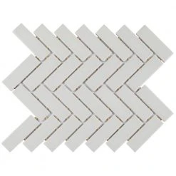 Restore Matte Stone Gray Herringbone 9 in. x 12 in. x 6.35 mm Glazed Ceramic Mosaic Tile (0.6 sq. ft./Each) by Daltile
