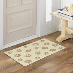 Comfy Pooch Tan/Brown Paw 23.6 in. x 35.4 in. Machine Washable Kitchen Mat by Home Dynamix 9 Comfy Pooch Tan/Brown Paw 23.6 in. x 35.4 in. Machine Washable Kitchen Mat by Home Dynamix -Daltile Sales Store tan brown home dynamix door mats 4 cpmp 825 a0 1000