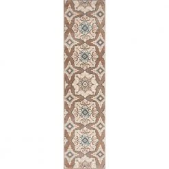 Tremont Salem Taupe/Blue 2 ft. x 7 ft. Medallion Runner Area Rug by Home Dynamix