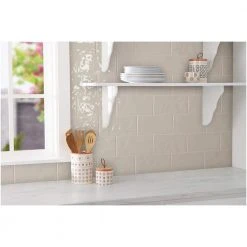 LuxeCraft Taupe 4 in. x 8 in. Glazed Ceramic Subway Wall Tile (10.5 sq. ft. / case) by Daltile -Daltile Sales Store taupe daltile ceramic tile lc1648modhd1p2 40 1000
