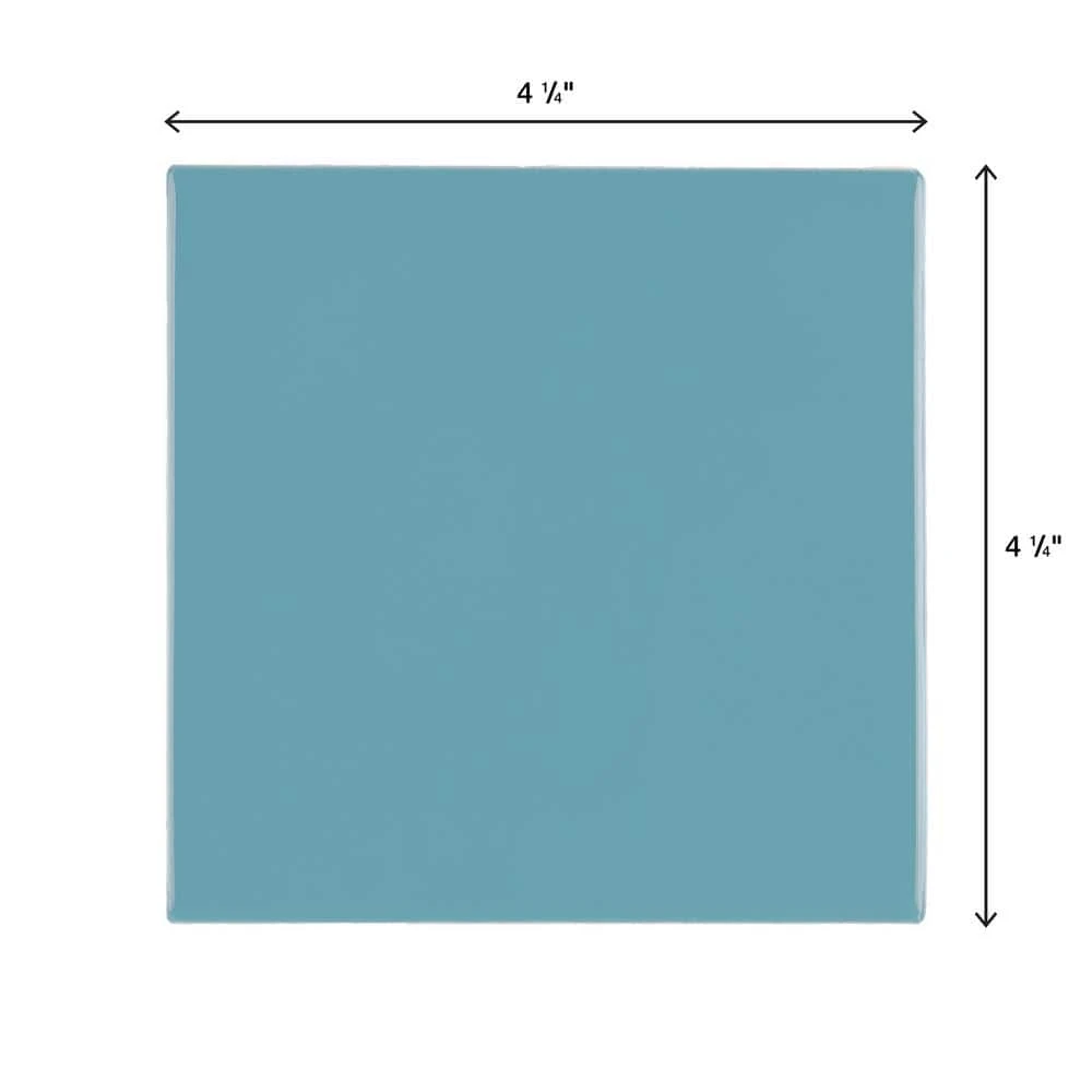 Restore Teal 4-1/4 in. x 4-1/4 in. Glazed Ceramic Wall Tile (12.5 sq. ft / Case) by Daltile 6 Restore Teal 4-1/4 in. x 4-1/4 in. Glazed Ceramic Wall Tile (12.5 sq. ft / Case) by Daltile - Image 4