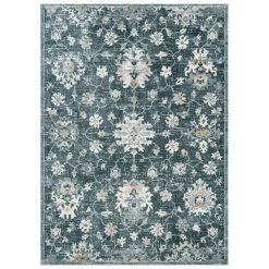 Belmar Viola Teal 7 ft. x 10 ft. Floral Area Rug by Home Dynamix