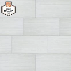 QuicTile 12 in. x 24 in. Tower White Matte Porcelain Locking Floor Tile (9.6 sq. ft. / case) by Daltile
