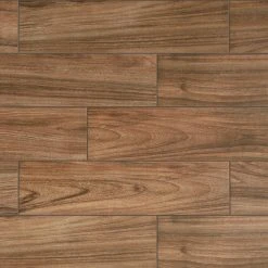 Baker Wood 6 in. x 24 in. Walnut Glazed Porcelain Floor and Wall Tile (0.97 sq. ft./Each) by Daltile