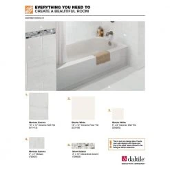 Semi-Gloss White 4-1/4 in. x 4-1/4 in. Ceramic Wall Tile (12.5 sq. ft. / case) by Daltile -Daltile Sales Store white daltile ceramic tile 0100441p4 d4 1000